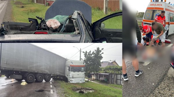 accident socant la draguseni cupola unei masini a fost rupta in impactul cu un tir accident socant la draguseni cupola unei masini a fost rupta in impactul cu un tir