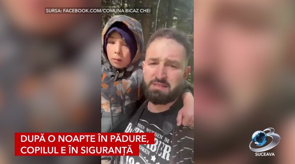 final fericit baiat de 7 ani disparut in bicaz chei gasit in viata
