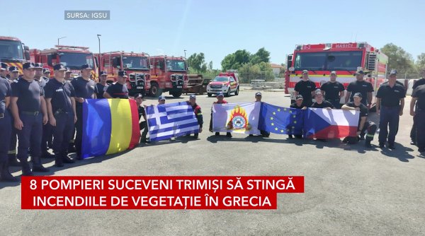 8 pompieri suceveni trimisi sa stinga incendiile de vegetatie in grecia