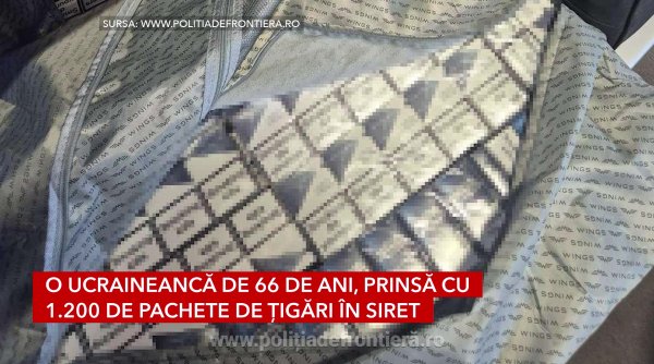 o ucraineanca de 66 de ani prinsa cu 1 200 de pachete de tigari in siret o ucraineanca de 66 de ani prinsa cu 1 200 de pachete de tigari in siret