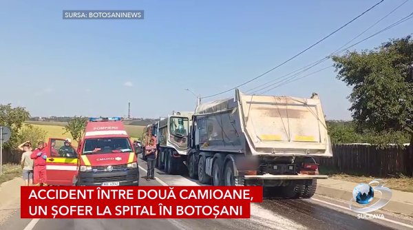 accident intre doua camioane un sofer la spital in botosani