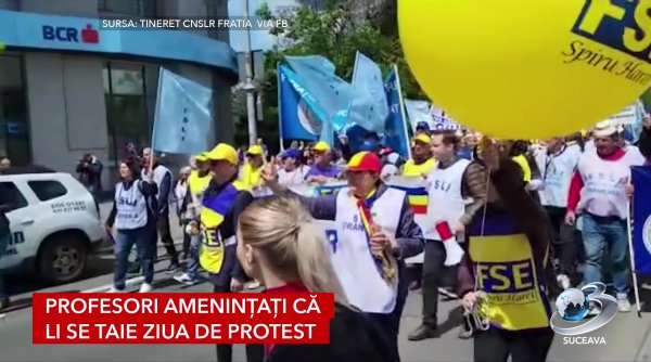 sindicalistii din educatie continua protestele pentru a 24 a zi