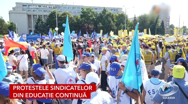 protestele sindicatelor din educatie continua