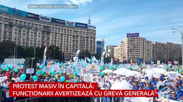 protest masiv in capitala functionarii avertizeaza cu greva generala protest masiv in capitala functionarii avertizeaza cu greva generala