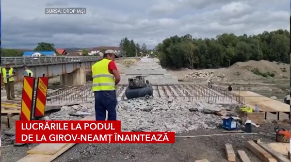 lucrarile la podul de la girov neamt inainteaza lucrarile la podul de la girov neamt inainteaza
