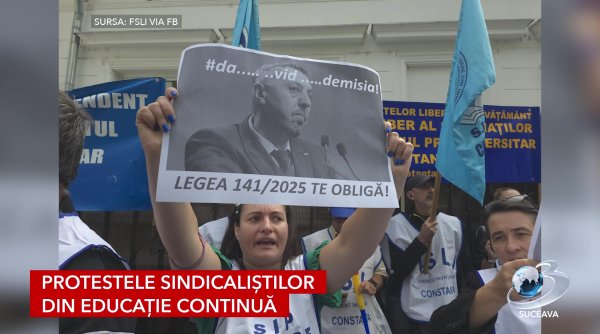protestele sindicalistilor din educatie continua