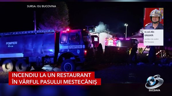 incendiu la un restaurant in varful pasului mestecanis incendiu la un restaurant in varful pasului mestecanis