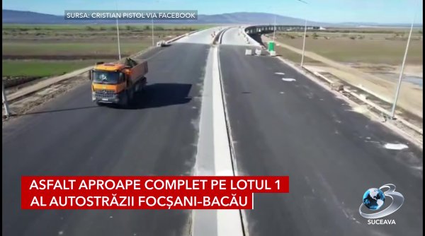 asfalt aproape complet pe lotul 1 al autostrazii focsani bacau
