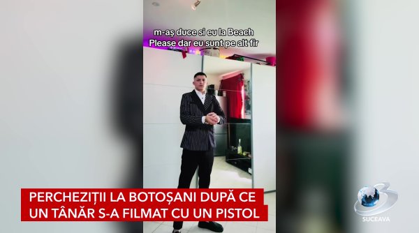 perchezitii la botosani dupa ce un tanar s a filmat cu un pistol
