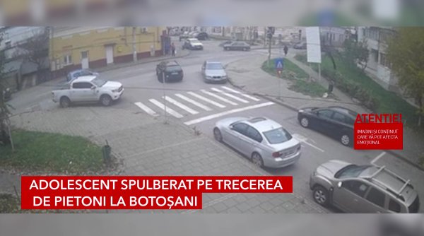 adolescent spulberat pe trecerea de pietoni la botosani