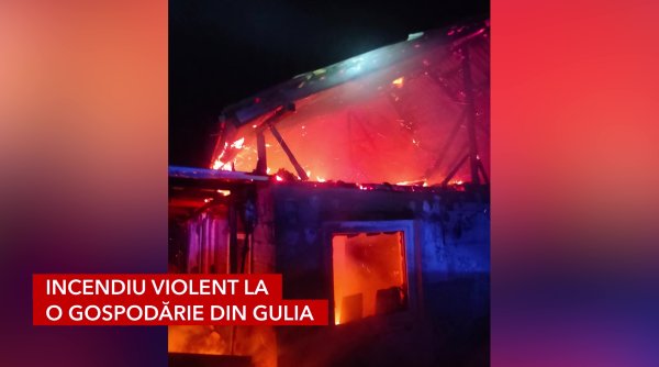 incendiu violent la o gospodarie din gulia