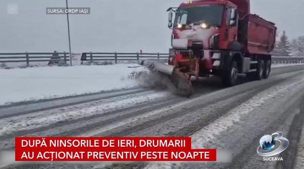 dupa ninsorile de ieri drumarii au actionat preventiv peste noapte