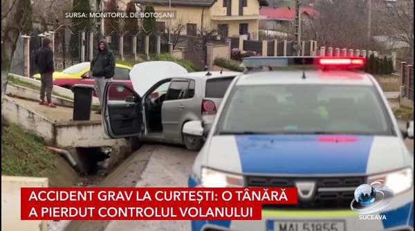 accident grav la curtesti o tanara a pierdut controlul volanului