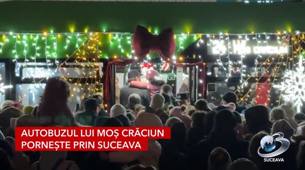 autobuzul lui mos craciun porneste prin suceava