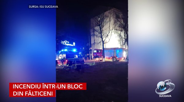 incendiu intr un bloc din falticeni