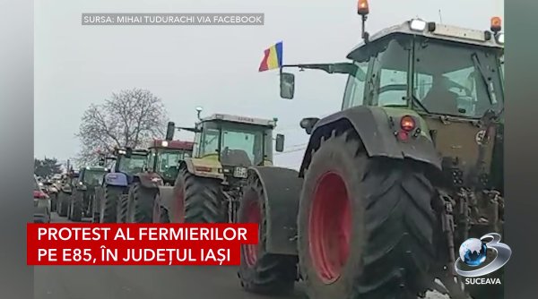 protest al fermierilor pe e85 in judetul iasi