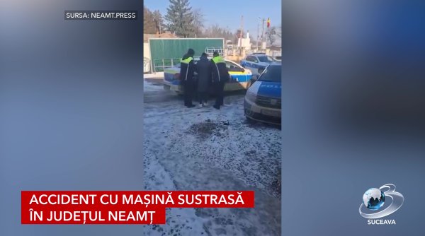 accident cu masina sustrasa in judetul neamt
