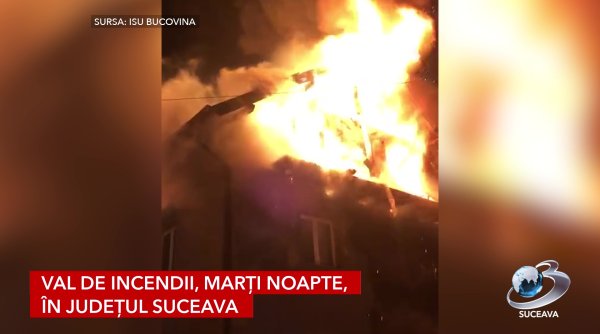 val de incendii marti noapte in judetul suceava