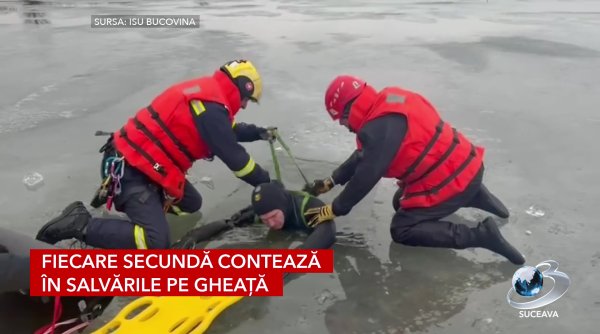 exercitiu de salvare pe gheata la suceava