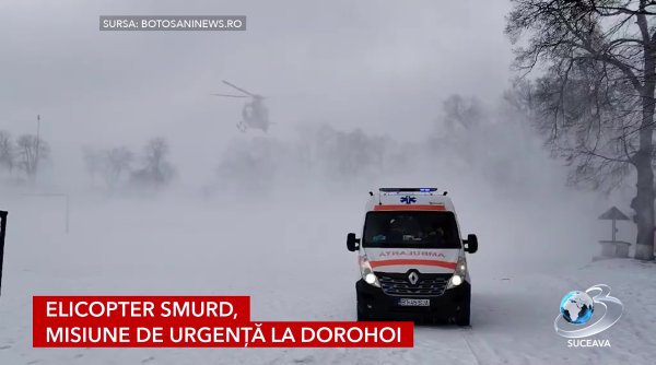 elicopter smurd misiune de urgenta la dorohoi