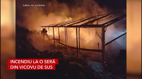 incendiu la o sera din vicovu de sus