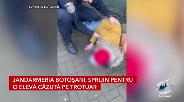 jandarmeria botosani sprijin pentru o eleva cazuta pe trotuar