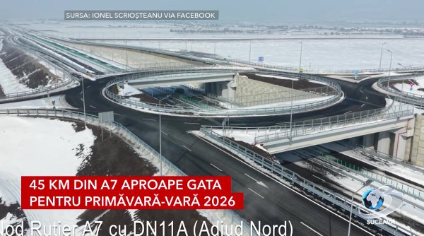 a7 lucrari in plina iarna intre adjud si bacau