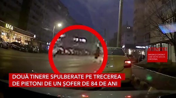 doua tinere spulberate pe trecerea de pietoni de un sofer de 84 de ani