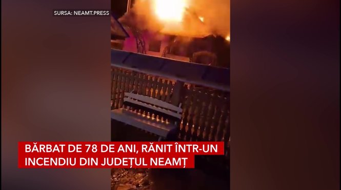barbat de 78 de ani ranit intr un incendiu din judetul neamt