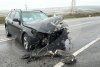 Accident rutier produs între un autoturism și o camionetă; cei doi șoferi au scăpat ca prin minune 5298