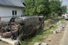 Mașină răsturnată în șanț, într-un accident rutier la Straja  10711
